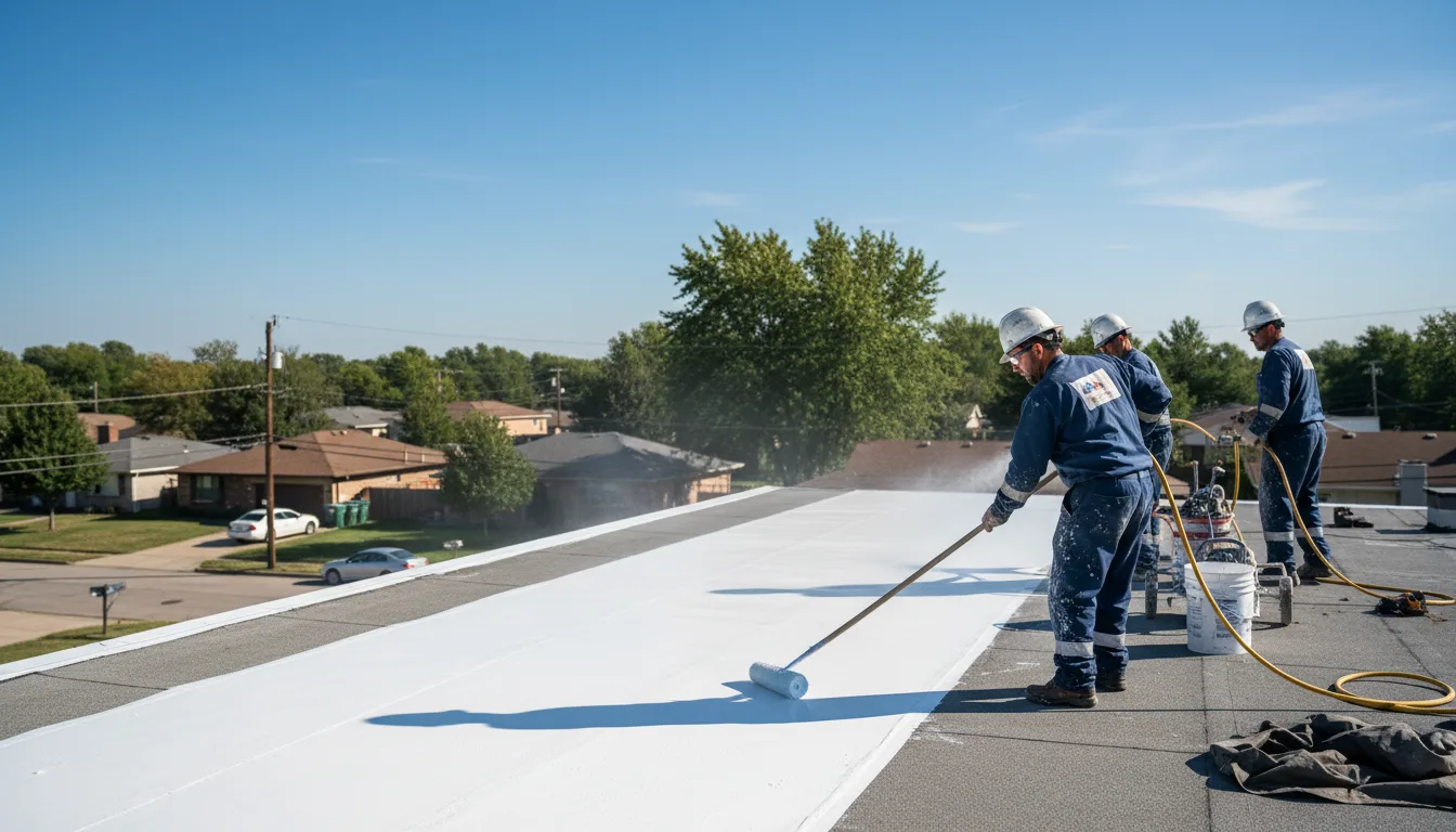 Commercial roof coating in Tichnor, AR near me